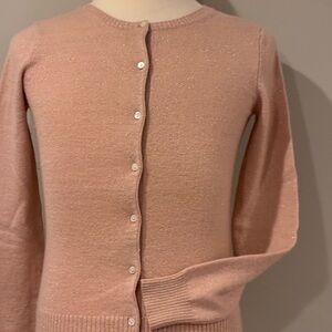 Olivia & Grace Glittering Blush Cashmere Cardigan